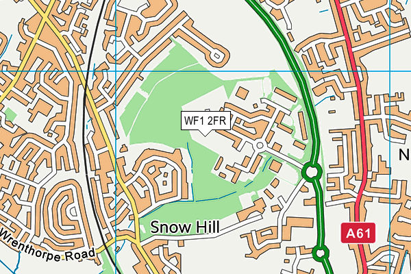 WF1 2FR map - OS VectorMap District (Ordnance Survey) WF1 2FR map - OS VectorMap District (Ordnance Survey)