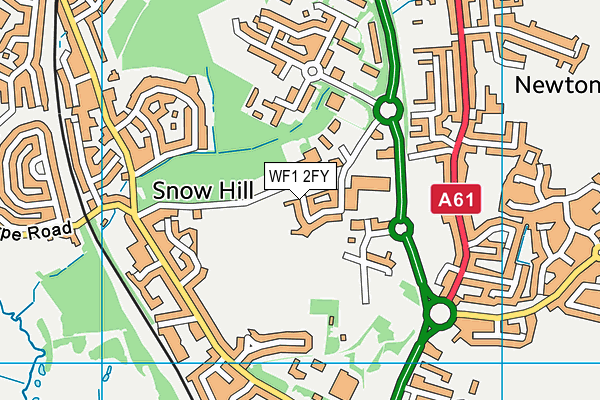 WF1 2FY map - OS VectorMap District (Ordnance Survey) WF1 2FY map - OS VectorMap District (Ordnance Survey)