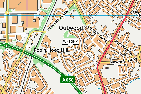 WF1 2HP map - OS VectorMap District (Ordnance Survey) WF1 2HP map - OS VectorMap District (Ordnance Survey)