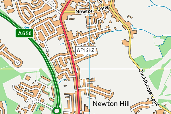 WF1 2HZ map - OS VectorMap District (Ordnance Survey) WF1 2HZ map - OS VectorMap District (Ordnance Survey)