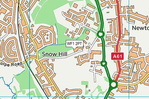 WF1 2PT map - OS VectorMap District (Ordnance Survey) WF1 2PT map - OS VectorMap District (Ordnance Survey)