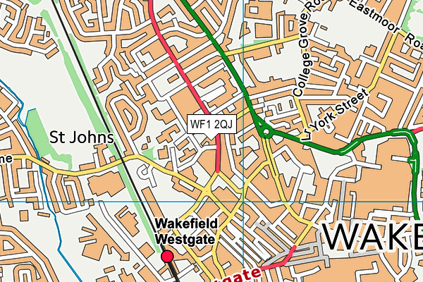 WF1 2QJ map - OS VectorMap District (Ordnance Survey) WF1 2QJ map - OS VectorMap District (Ordnance Survey)