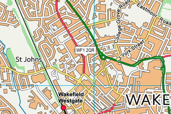 WF1 2QR map - OS VectorMap District (Ordnance Survey) WF1 2QR map - OS VectorMap District (Ordnance Survey)