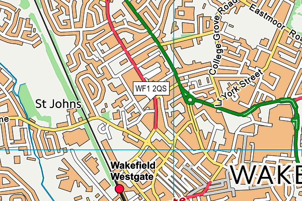 WF1 2QS map - OS VectorMap District (Ordnance Survey) WF1 2QS map - OS VectorMap District (Ordnance Survey)