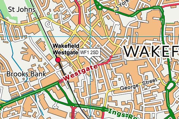 WF1 2SD map - OS VectorMap District (Ordnance Survey) WF1 2SD map - OS VectorMap District (Ordnance Survey)