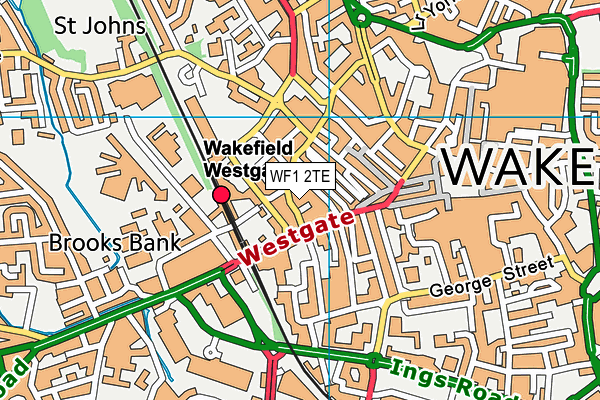 WF1 2TE map - OS VectorMap District (Ordnance Survey) WF1 2TE map - OS VectorMap District (Ordnance Survey)