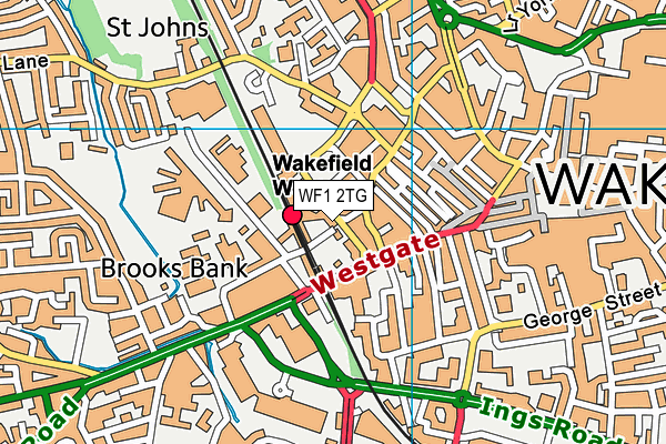 WF1 2TG map - OS VectorMap District (Ordnance Survey) WF1 2TG map - OS VectorMap District (Ordnance Survey)