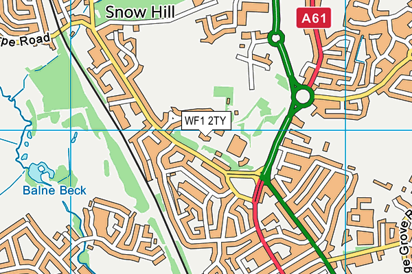 WF1 2TY map - OS VectorMap District (Ordnance Survey) WF1 2TY map - OS VectorMap District (Ordnance Survey)