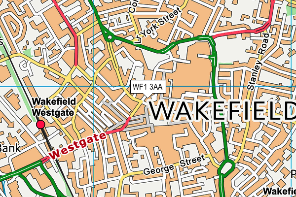 WF1 3AA map - OS VectorMap District (Ordnance Survey) WF1 3AA map - OS VectorMap District (Ordnance Survey)