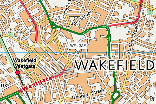 WF1 3AE map - OS VectorMap District (Ordnance Survey) WF1 3AE map - OS VectorMap District (Ordnance Survey)