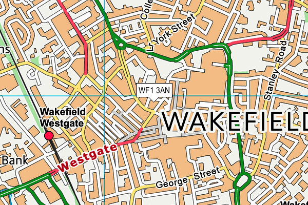 WF1 3AN map - OS VectorMap District (Ordnance Survey) WF1 3AN map - OS VectorMap District (Ordnance Survey)
