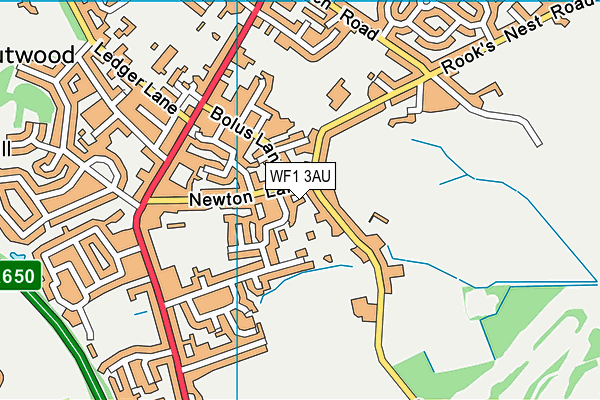 WF1 3AU map - OS VectorMap District (Ordnance Survey) WF1 3AU map - OS VectorMap District (Ordnance Survey)