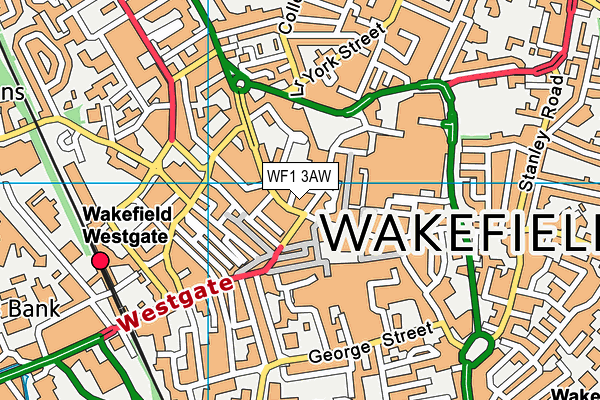 WF1 3AW map - OS VectorMap District (Ordnance Survey) WF1 3AW map - OS VectorMap District (Ordnance Survey)