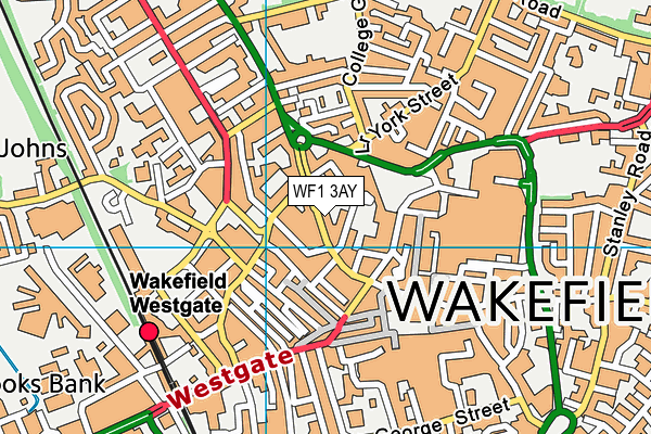 WF1 3AY map - OS VectorMap District (Ordnance Survey) WF1 3AY map - OS VectorMap District (Ordnance Survey)