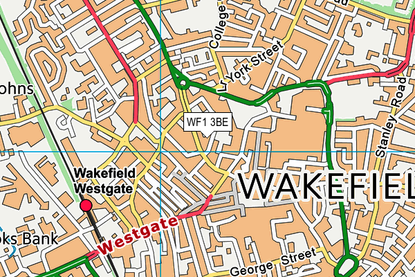 WF1 3BE map - OS VectorMap District (Ordnance Survey) WF1 3BE map - OS VectorMap District (Ordnance Survey)