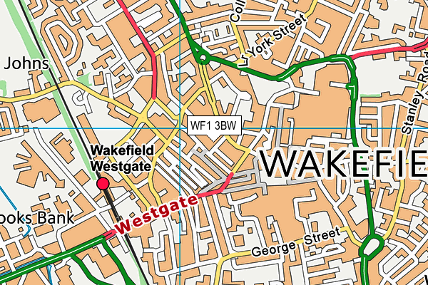 WF1 3BW map - OS VectorMap District (Ordnance Survey) WF1 3BW map - OS VectorMap District (Ordnance Survey)