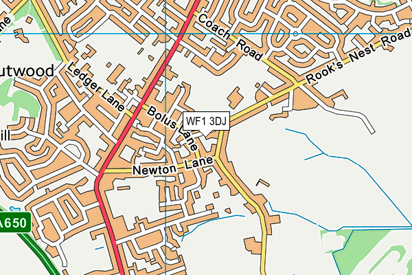 WF1 3DJ map - OS VectorMap District (Ordnance Survey) WF1 3DJ map - OS VectorMap District (Ordnance Survey)