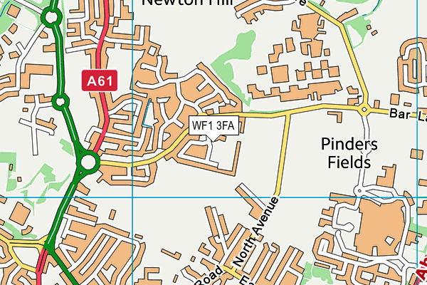 WF1 3FA map - OS VectorMap District (Ordnance Survey) WF1 3FA map - OS VectorMap District (Ordnance Survey)