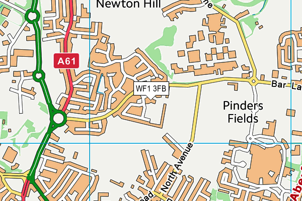 WF1 3FB map - OS VectorMap District (Ordnance Survey) WF1 3FB map - OS VectorMap District (Ordnance Survey)