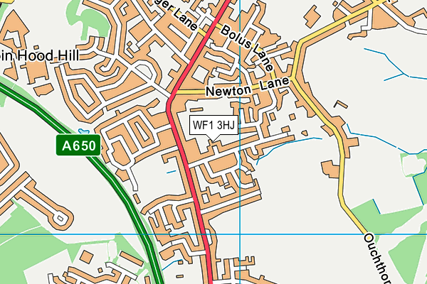 WF1 3HJ map - OS VectorMap District (Ordnance Survey) WF1 3HJ map - OS VectorMap District (Ordnance Survey)