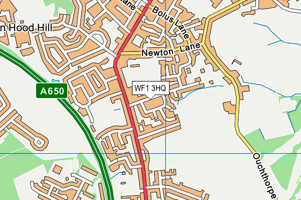 WF1 3HQ map - OS VectorMap District (Ordnance Survey) WF1 3HQ map - OS VectorMap District (Ordnance Survey)