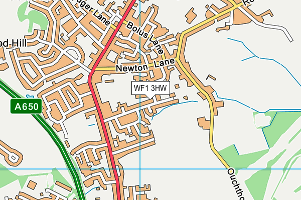 WF1 3HW map - OS VectorMap District (Ordnance Survey) WF1 3HW map - OS VectorMap District (Ordnance Survey)