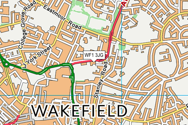 WF1 3JG map - OS VectorMap District (Ordnance Survey) WF1 3JG map - OS VectorMap District (Ordnance Survey)