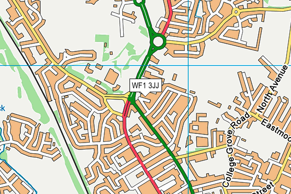 WF1 3JJ map - OS VectorMap District (Ordnance Survey) WF1 3JJ map - OS VectorMap District (Ordnance Survey)
