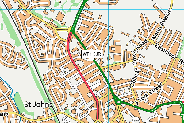 WF1 3JR map - OS VectorMap District (Ordnance Survey) WF1 3JR map - OS VectorMap District (Ordnance Survey)