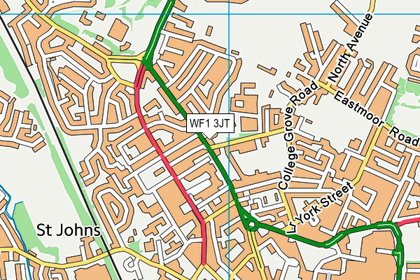 WF1 3JT map - OS VectorMap District (Ordnance Survey) WF1 3JT map - OS VectorMap District (Ordnance Survey)