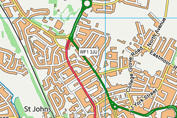 WF1 3JU map - OS VectorMap District (Ordnance Survey) WF1 3JU map - OS VectorMap District (Ordnance Survey)