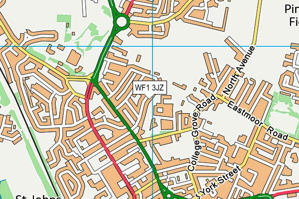 WF1 3JZ map - OS VectorMap District (Ordnance Survey) WF1 3JZ map - OS VectorMap District (Ordnance Survey)