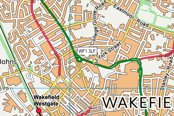 WF1 3LF map - OS VectorMap District (Ordnance Survey) WF1 3LF map - OS VectorMap District (Ordnance Survey)