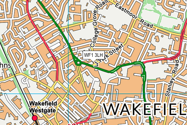 WF1 3LH map - OS VectorMap District (Ordnance Survey) WF1 3LH map - OS VectorMap District (Ordnance Survey)