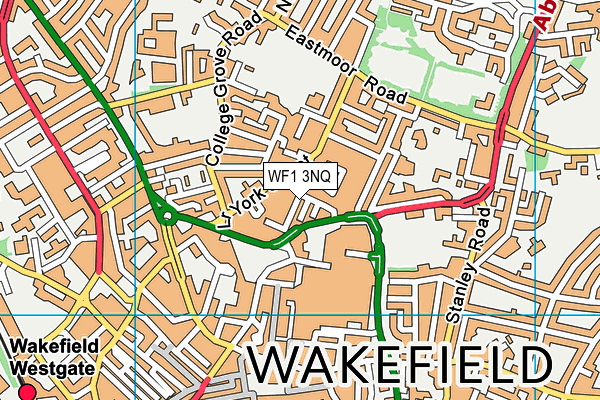 WF1 3NQ map - OS VectorMap District (Ordnance Survey) WF1 3NQ map - OS VectorMap District (Ordnance Survey)