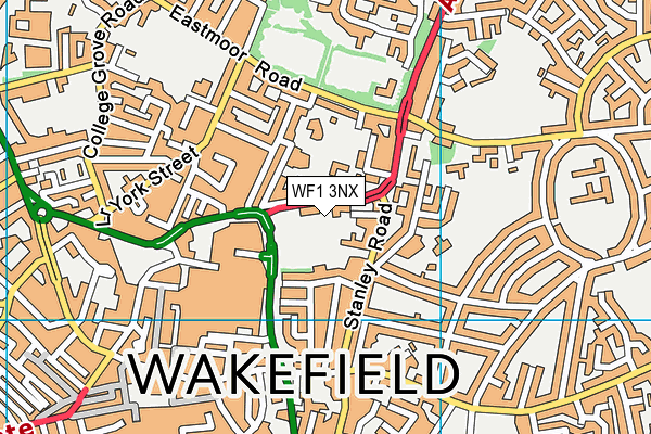 WF1 3NX map - OS VectorMap District (Ordnance Survey) WF1 3NX map - OS VectorMap District (Ordnance Survey)