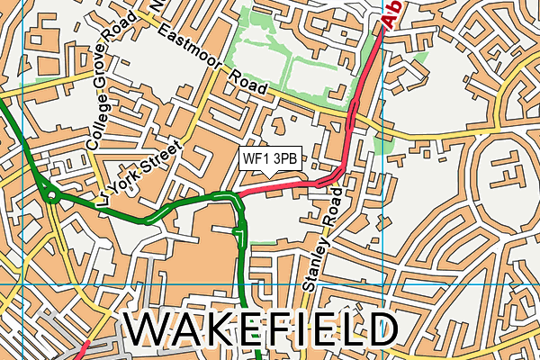WF1 3PB map - OS VectorMap District (Ordnance Survey) WF1 3PB map - OS VectorMap District (Ordnance Survey)