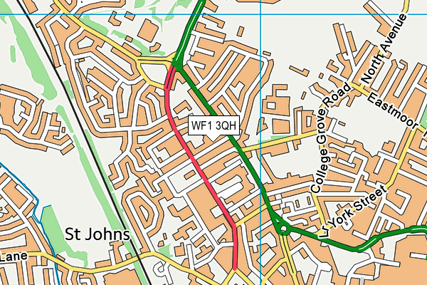 WF1 3QH map - OS VectorMap District (Ordnance Survey) WF1 3QH map - OS VectorMap District (Ordnance Survey)