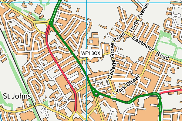 WF1 3QX map - OS VectorMap District (Ordnance Survey) WF1 3QX map - OS VectorMap District (Ordnance Survey)