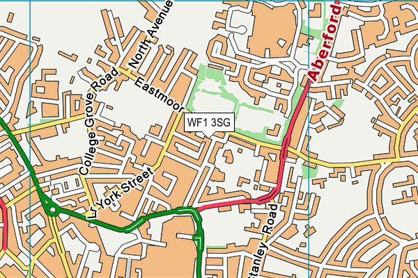 WF1 3SG map - OS VectorMap District (Ordnance Survey) WF1 3SG map - OS VectorMap District (Ordnance Survey)