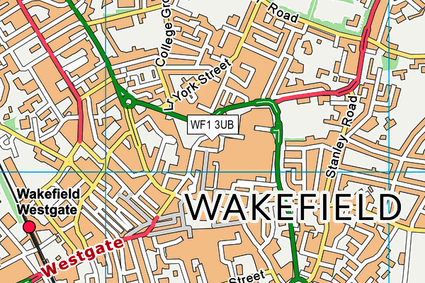 WF1 3UB map - OS VectorMap District (Ordnance Survey) WF1 3UB map - OS VectorMap District (Ordnance Survey)