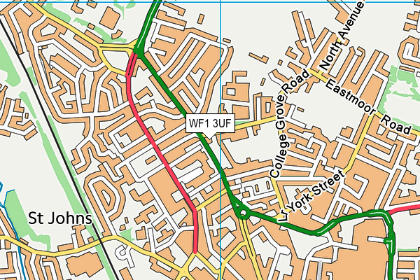 WF1 3UF map - OS VectorMap District (Ordnance Survey) WF1 3UF map - OS VectorMap District (Ordnance Survey)
