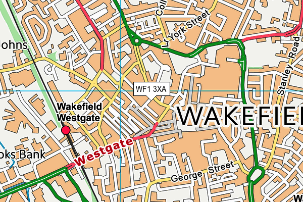 WF1 3XA map - OS VectorMap District (Ordnance Survey) WF1 3XA map - OS VectorMap District (Ordnance Survey)