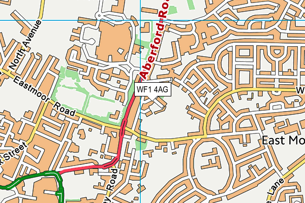 WF1 4AG map - OS VectorMap District (Ordnance Survey) WF1 4AG map - OS VectorMap District (Ordnance Survey)