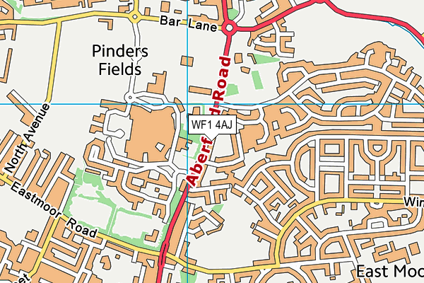 WF1 4AJ map - OS VectorMap District (Ordnance Survey) WF1 4AJ map - OS VectorMap District (Ordnance Survey)