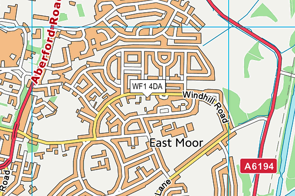 WF1 4DA map - OS VectorMap District (Ordnance Survey) WF1 4DA map - OS VectorMap District (Ordnance Survey)