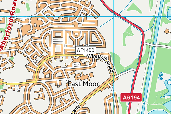 WF1 4DD map - OS VectorMap District (Ordnance Survey) WF1 4DD map - OS VectorMap District (Ordnance Survey)