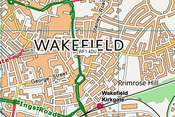 WF1 4DU map - OS VectorMap District (Ordnance Survey) WF1 4DU map - OS VectorMap District (Ordnance Survey)