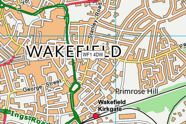 WF1 4DW map - OS VectorMap District (Ordnance Survey) WF1 4DW map - OS VectorMap District (Ordnance Survey)