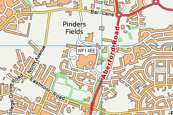 WF1 4EE map - OS VectorMap District (Ordnance Survey) WF1 4EE map - OS VectorMap District (Ordnance Survey)